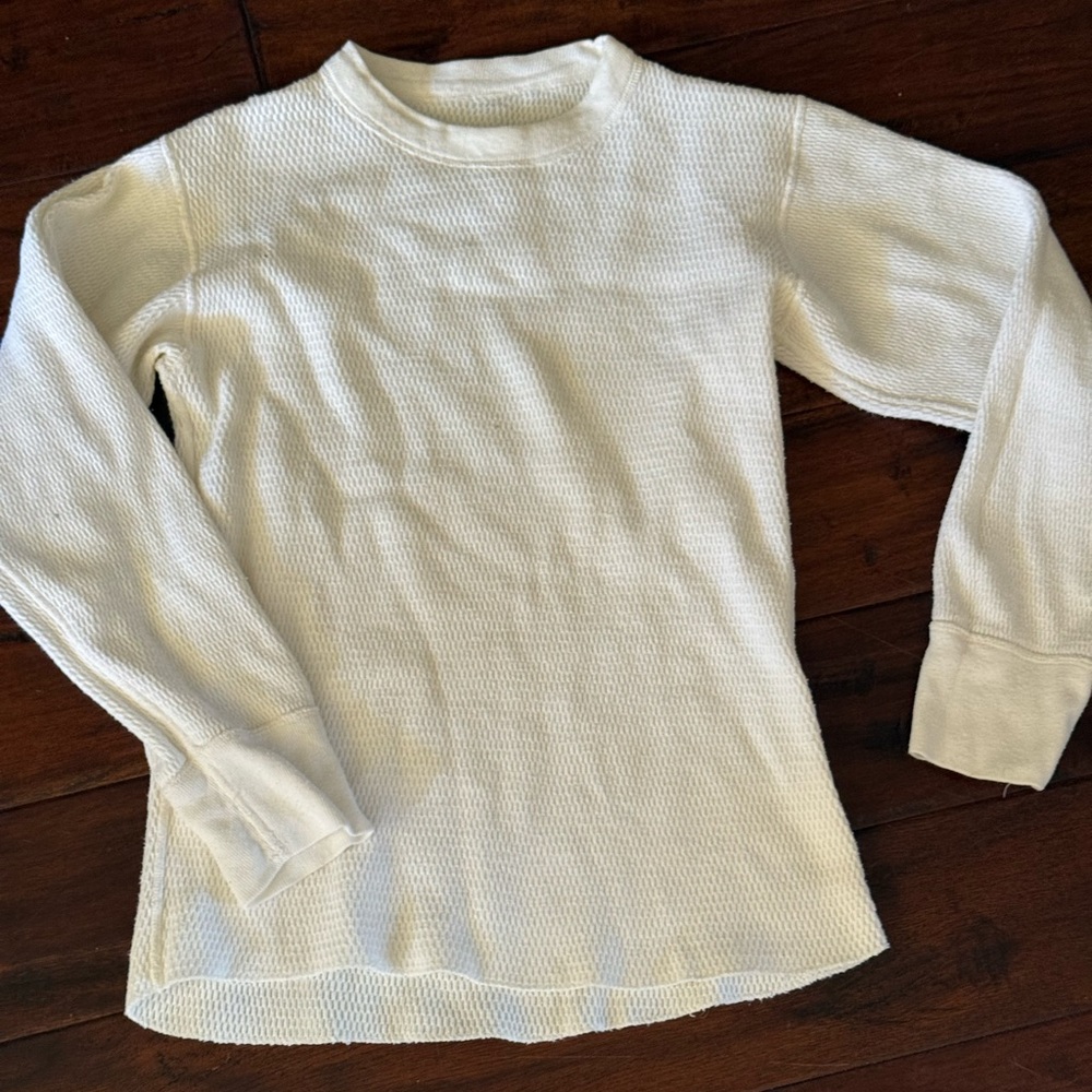 US Military extreme  cold White Long Sleeve Thermal undershirt M